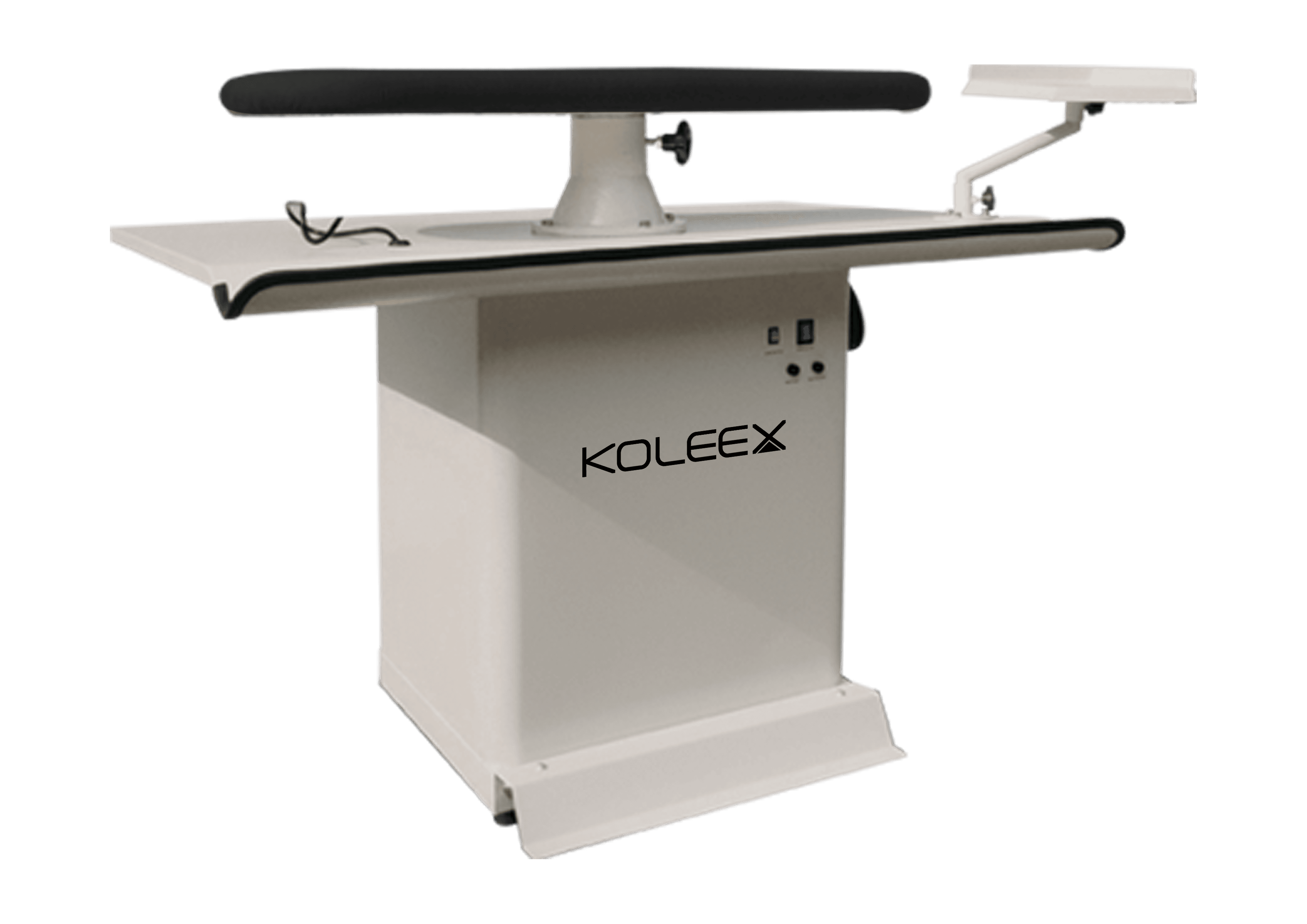 Open side seam vacuum ironing table