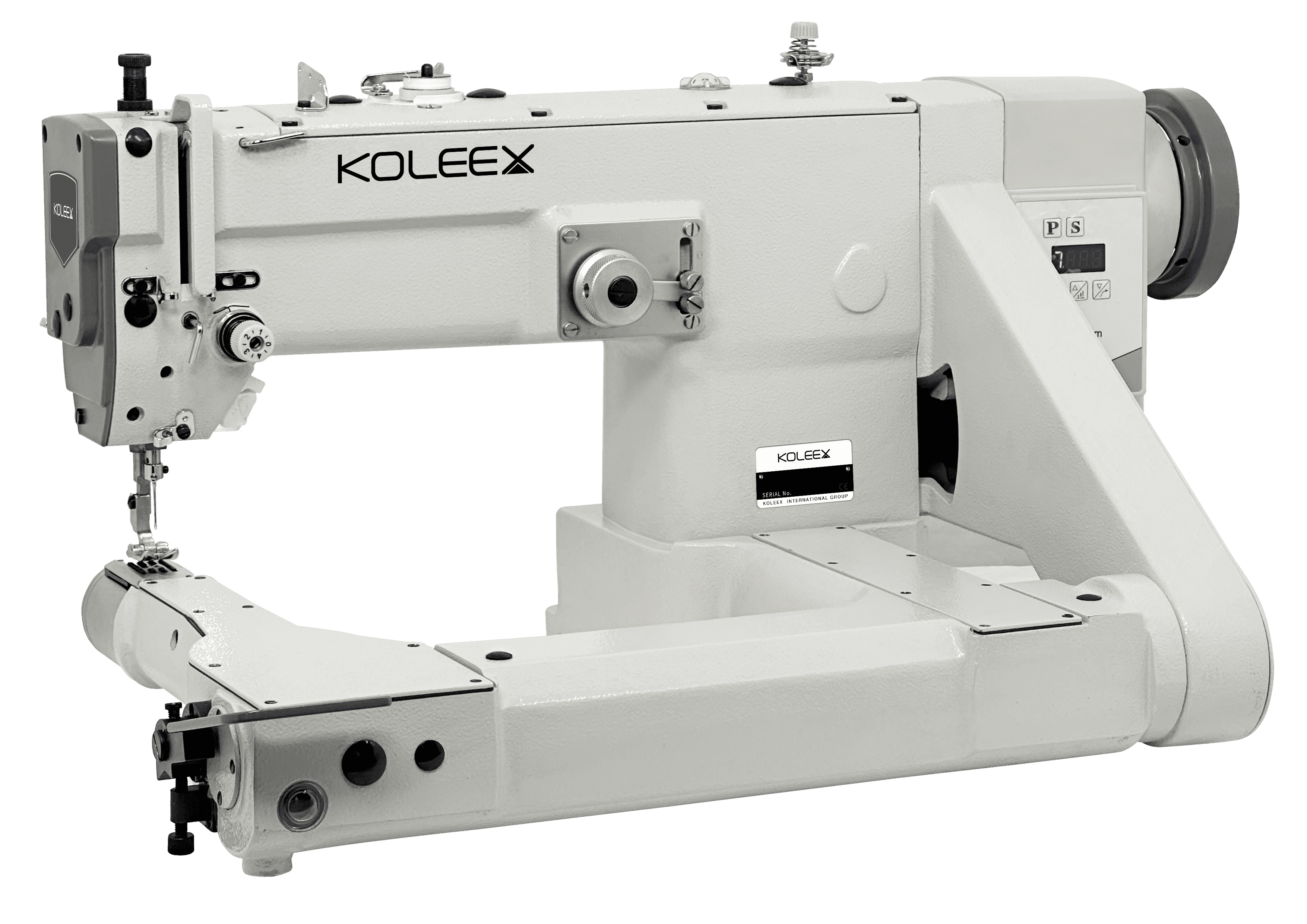Bending arm zigzag sewing machine